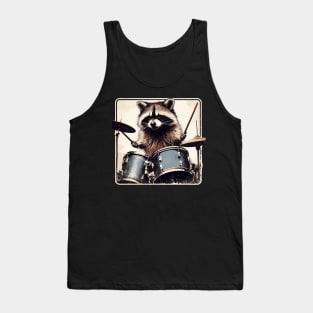 Raccoon drummer Tank Top